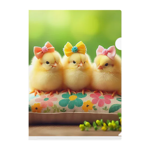 ひよこ3兄弟 Clear File Folder