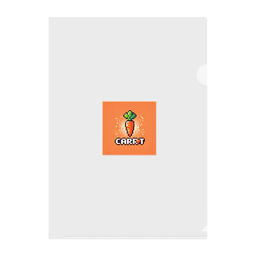 ドット絵「にんじん」 Clear File Folder