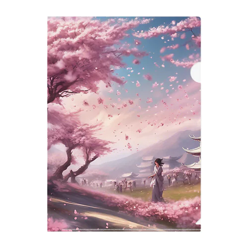 舞い散る桜 Clear File Folder