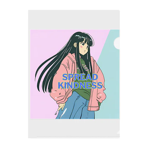 「優しさを広めよう」 Clear File Folder