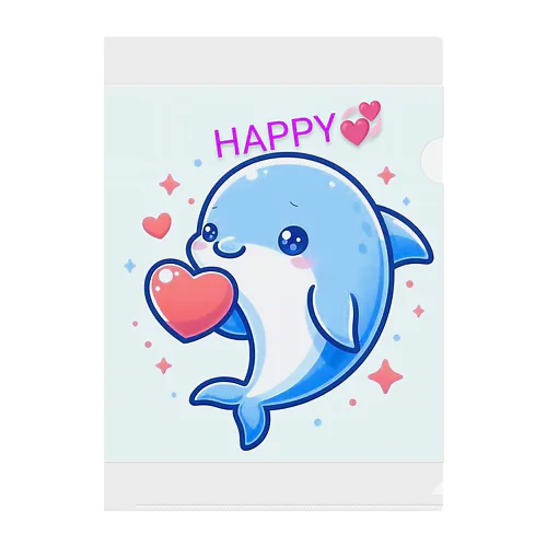 可愛いイルカちゃん🐬💞 クリアファイル