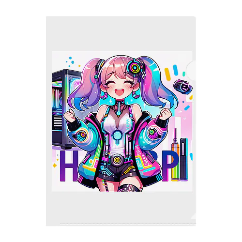 ゲーミング少女ピーシースリー Clear File Folder