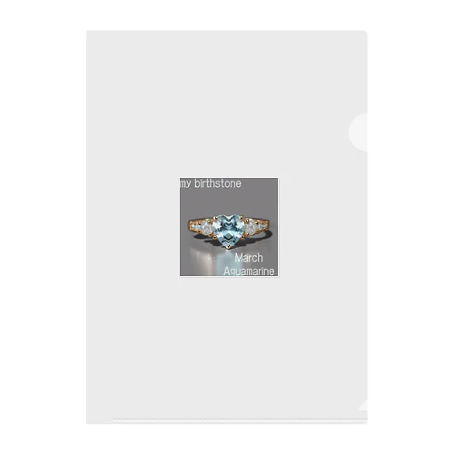 Birthstone/heart-shaped ring/March Clear File Folder