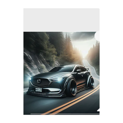 Custom CX-8 Attacked Winding Road Clear File Folder