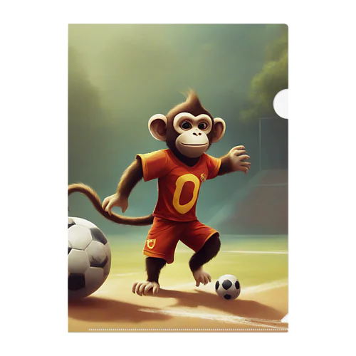 サッカー猿 クリアファイル