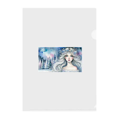 氷の精霊と夜の森の秘密 Clear File Folder