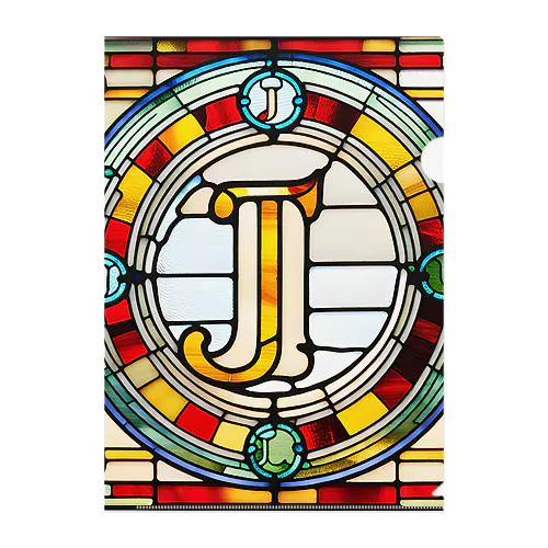 stained glass J クリアファイル