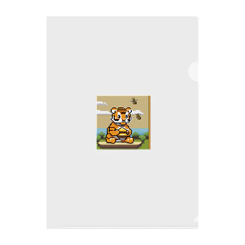  蜂蜜を集めているトラ Clear File Folder