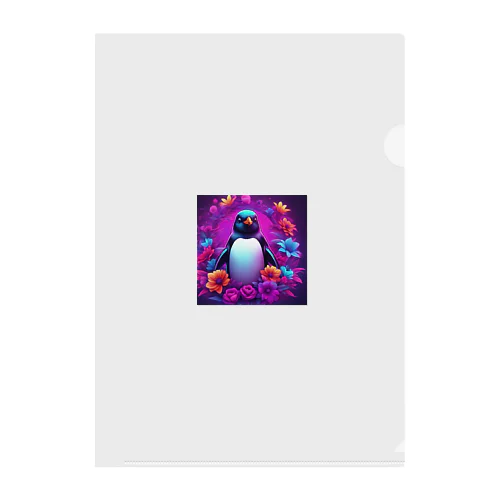 フラワーペンギン クリアファイル