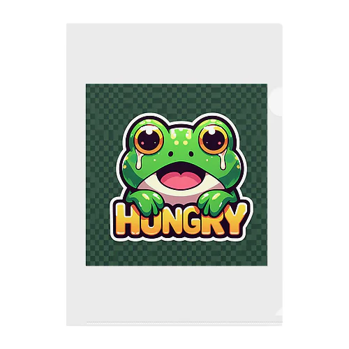 HUNGRYカエル Clear File Folder