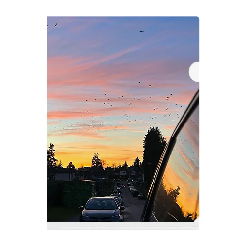 Street - Sunset Clear File Folder