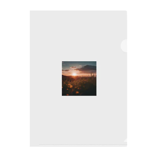 夕暮れ時の景色 Clear File Folder