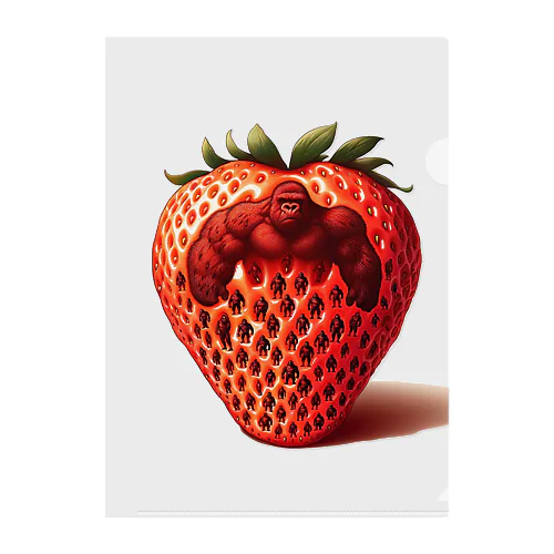 The Mighty Gorilla Strawberry  Clear File Folder