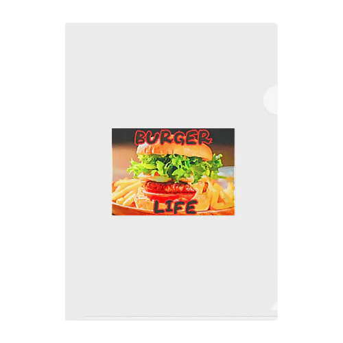 BURGER　LIFE Clear File Folder