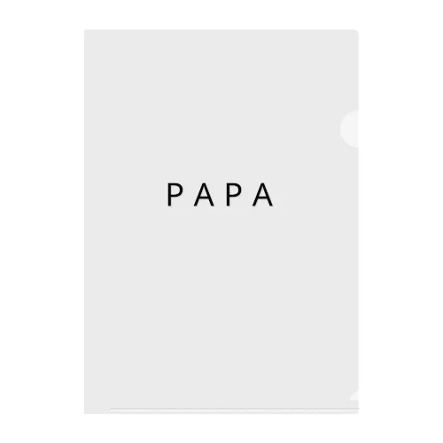 PAPA クリアファイル