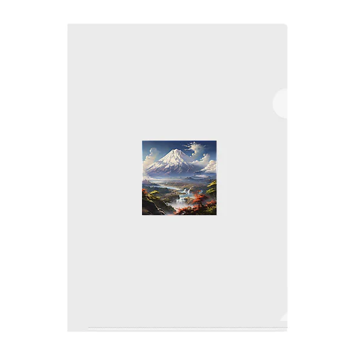 山の美しい風景　なでしこ1478 Clear File Folder