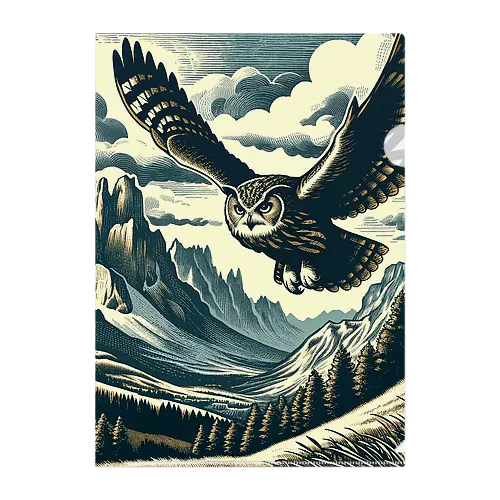 Where is the owl heading? Clear File Folder