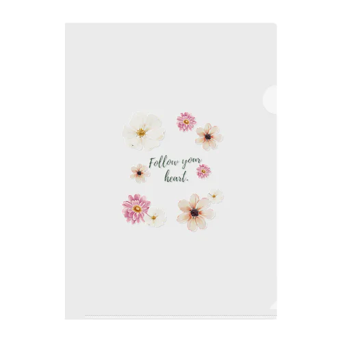 FLOWER Clear File Folder