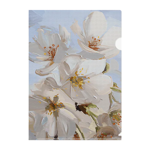 SAKURA-Oil Painting- Clear File Folder