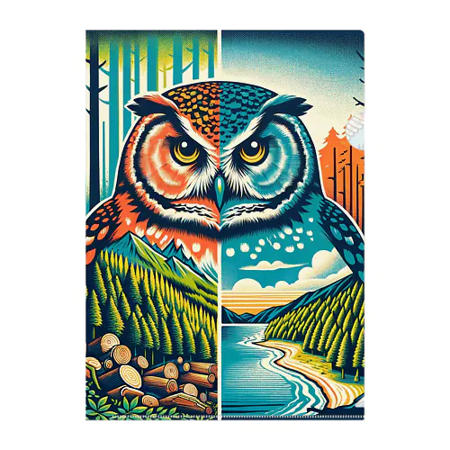 The Owl's Lament for the Disappearing Forests Clear File Folder