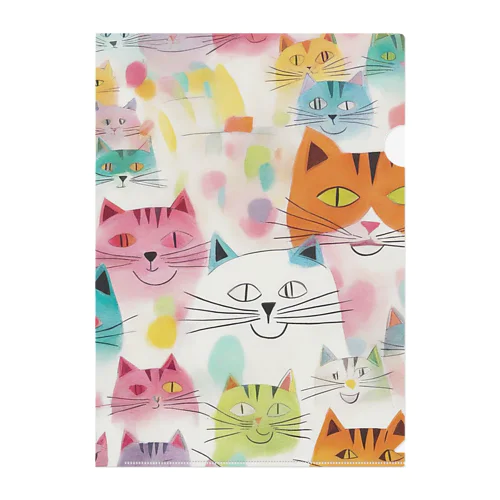 beloved cats 002 Clear File Folder