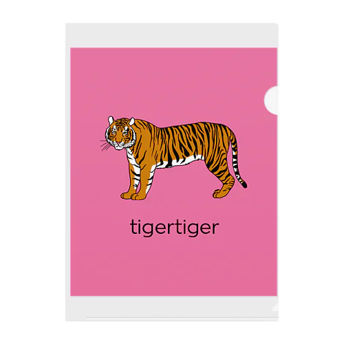  tigertiger ピンク Clear File Folder