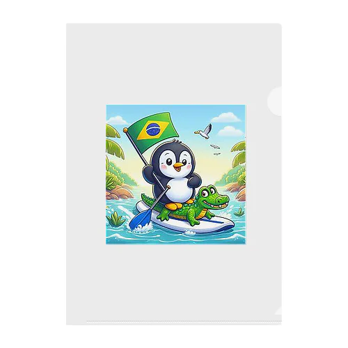 旅ペンギン　ブラジル　アマゾンでSUP！！ Clear File Folder