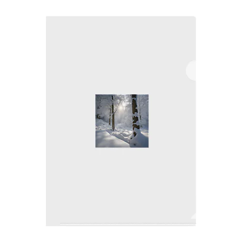 美しい雪景色グッズ クリアファイル