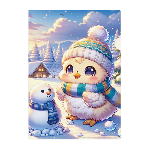 雪国のひよこ Clear File Folder