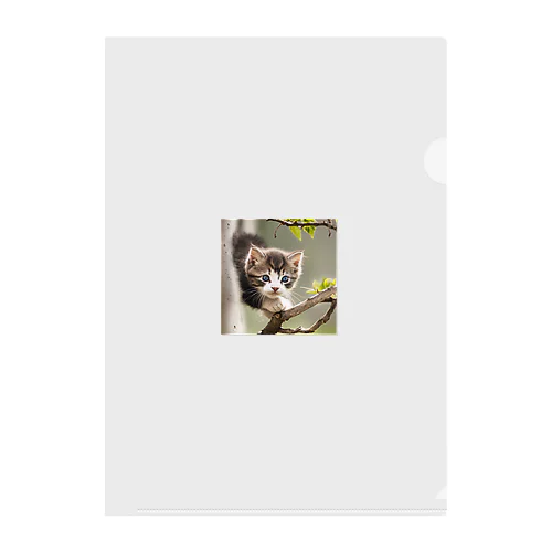 子猫と木 Clear File Folder