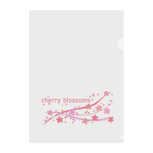 cherry blossoms クリアファイル