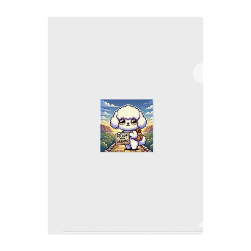 華やかで愛らしいトイプードル Clear File Folder