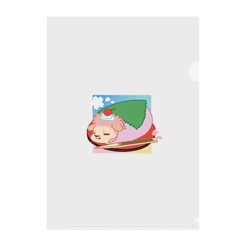 季節のさくら餅ハリネズミ Clear File Folder