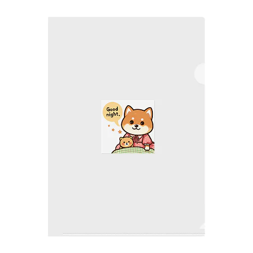 今夜は可愛い柴犬スタンプで癒しの時間 Clear File Folder