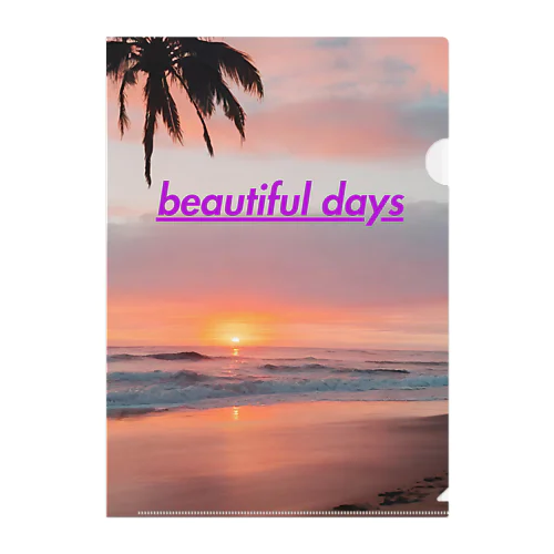 beautiful days (Blue water) クリアファイル