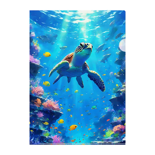 ウミガメ Clear File Folder