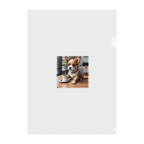 coffee dog Clear File Folder