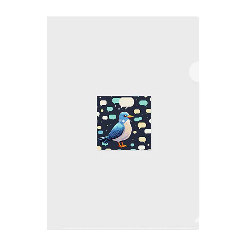 無口な喋る青い鳥 Clear File Folder
