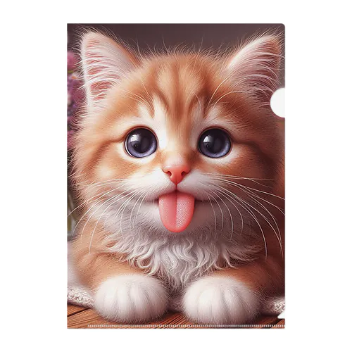あかんべにゃんこNo.2 Clear File Folder