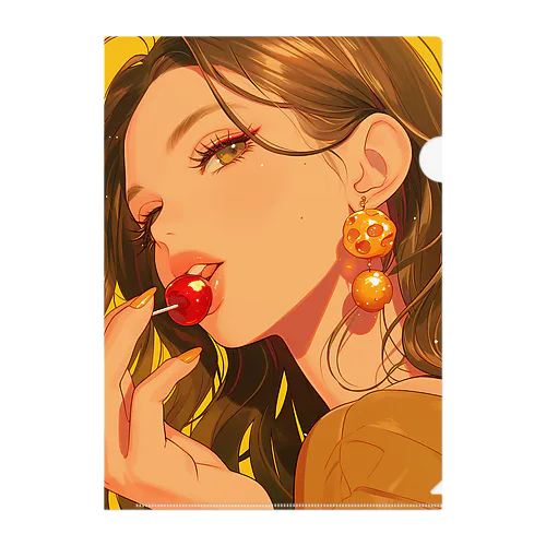 太陽の中のチェリーフレーバー Marsa 106 Clear File Folder