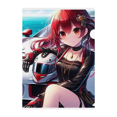 カーレーサー🚗！ Clear File Folder