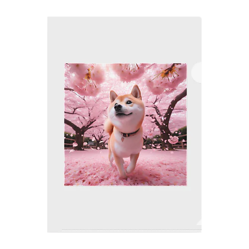 桜犬 Clear File Folder