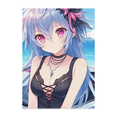 黒のタンクトップの女の子❣️ Clear File Folder