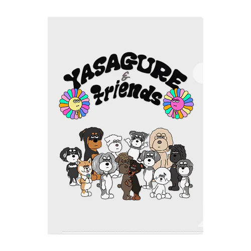 YASAGURE friends Clear File Folder