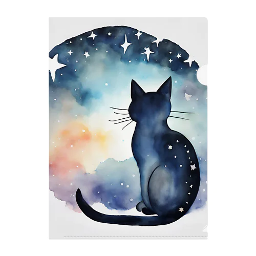 星黒猫 Clear File Folder