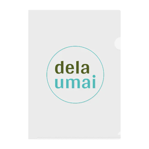 dela umai ロゴ丸 クリアファイル