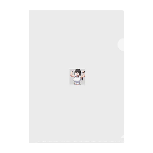 筋トレ女子 Clear File Folder