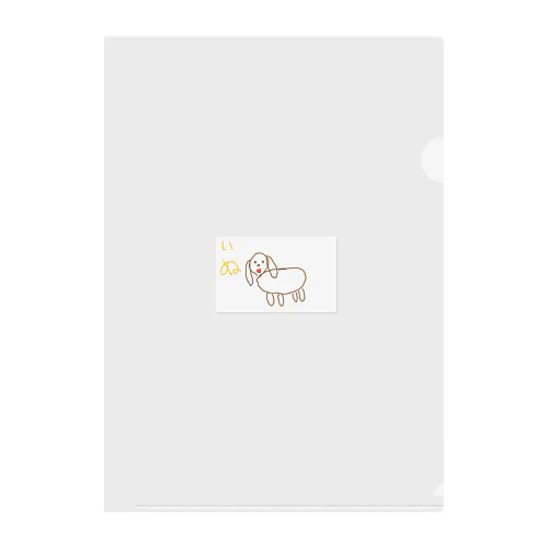 8さいが描いた犬 Clear File Folder