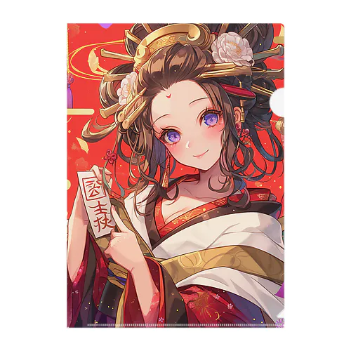 祝福の節句に舞う、紅梅の姫 Clear File Folder