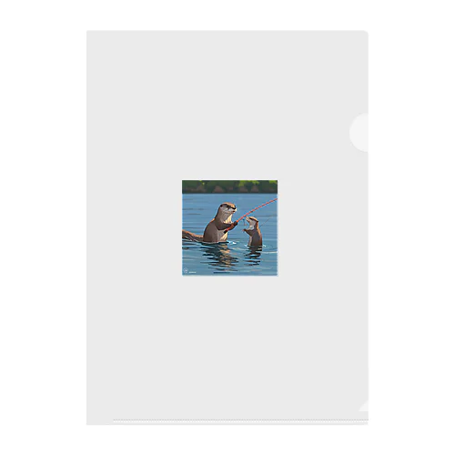 Otterpngで釣り体験 Clear File Folder